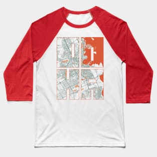 Doha, Qatar City Map Typography - Bohemian Baseball T-Shirt